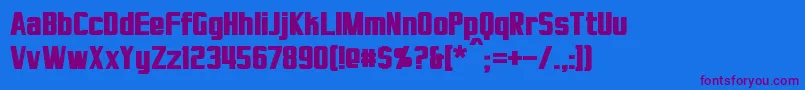 VirtucorpBold Font – Purple Fonts on Blue Background