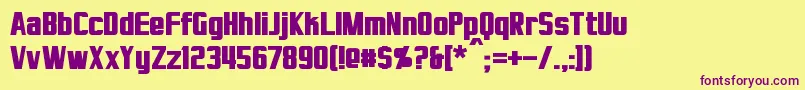 VirtucorpBold Font – Purple Fonts on Yellow Background