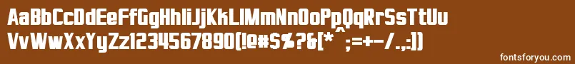 VirtucorpBold Font – White Fonts on Brown Background