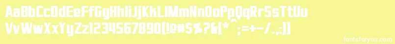 VirtucorpBold Font – White Fonts on Yellow Background