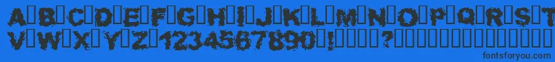 WaitAndBleed Font – Black Fonts on Blue Background