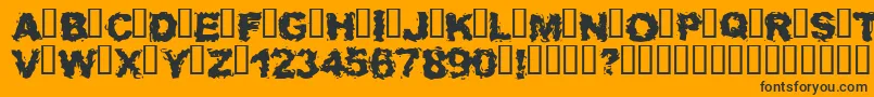 WaitAndBleed Font – Black Fonts on Orange Background