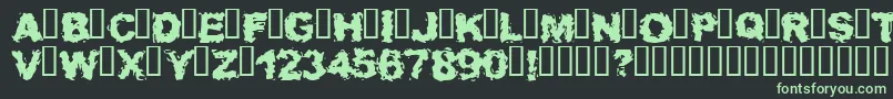 WaitAndBleed Font – Green Fonts on Black Background