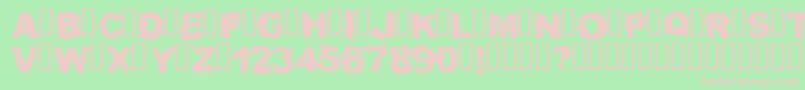 WaitAndBleed Font – Pink Fonts on Green Background