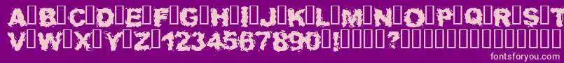 WaitAndBleed Font – Pink Fonts on Purple Background