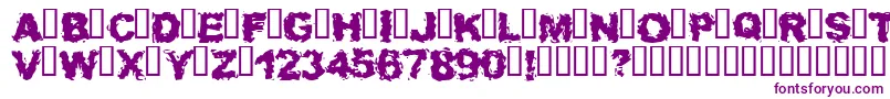 WaitAndBleed Font – Purple Fonts on White Background