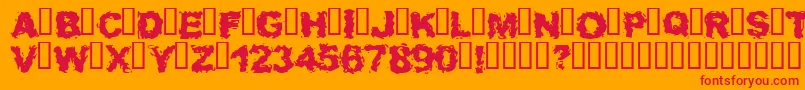 WaitAndBleed Font – Red Fonts on Orange Background