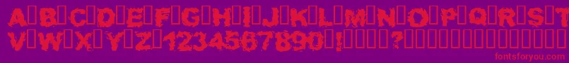 WaitAndBleed Font – Red Fonts on Purple Background