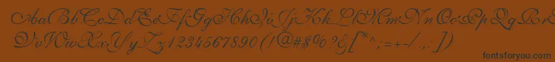 PenTweaksThreeSsi Font – Black Fonts on Brown Background