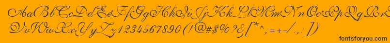 PenTweaksThreeSsi-Schriftart – Schwarze Schriften auf orangefarbenem Hintergrund