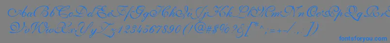 PenTweaksThreeSsi-Schriftart – Blaue Schriften auf grauem Hintergrund