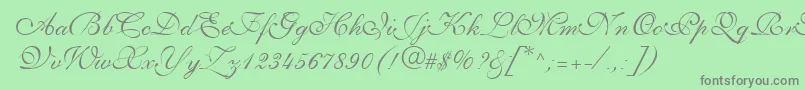 PenTweaksThreeSsi Font – Gray Fonts on Green Background