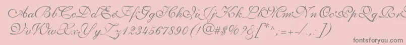 PenTweaksThreeSsi Font – Gray Fonts on Pink Background