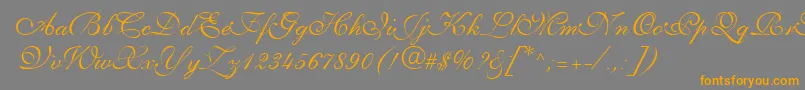 PenTweaksThreeSsi-Schriftart – Orangefarbene Schriften auf grauem Hintergrund