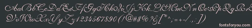 PenTweaksThreeSsi Font – Pink Fonts on Black Background