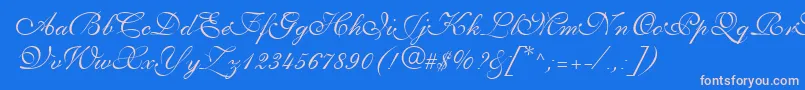 PenTweaksThreeSsi Font – Pink Fonts on Blue Background