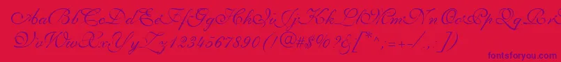 PenTweaksThreeSsi Font – Purple Fonts on Red Background