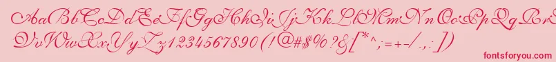 PenTweaksThreeSsi Font – Red Fonts on Pink Background