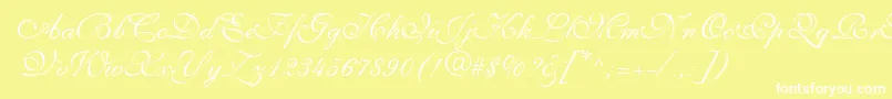 PenTweaksThreeSsi Font – White Fonts on Yellow Background