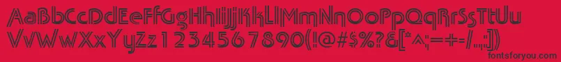 TabathafrescoRegular Font – Black Fonts on Red Background