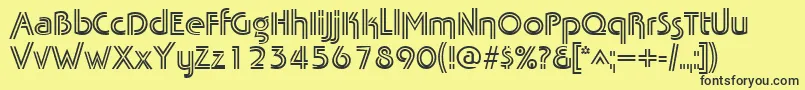 TabathafrescoRegular Font – Black Fonts on Yellow Background