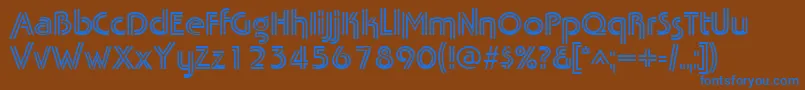 TabathafrescoRegular Font – Blue Fonts on Brown Background