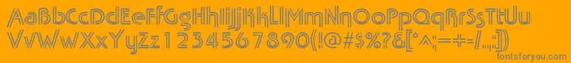 TabathafrescoRegular-Schriftart – Graue Schriften auf orangefarbenem Hintergrund
