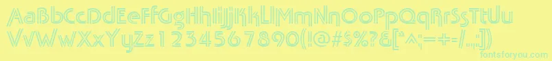 TabathafrescoRegular Font – Green Fonts on Yellow Background