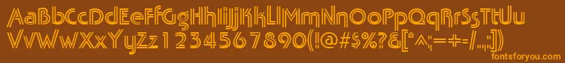 TabathafrescoRegular Font – Orange Fonts on Brown Background