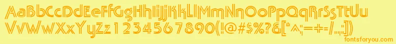 TabathafrescoRegular Font – Orange Fonts on Yellow Background