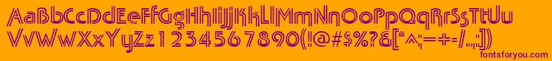TabathafrescoRegular Font – Purple Fonts on Orange Background