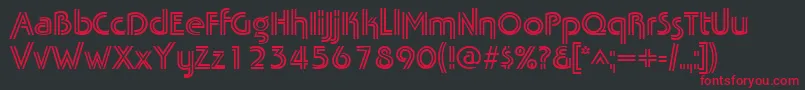 TabathafrescoRegular Font – Red Fonts on Black Background