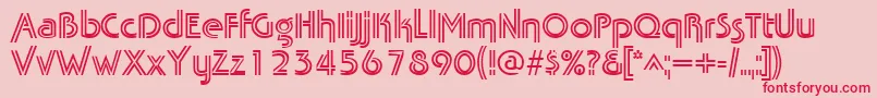 TabathafrescoRegular Font – Red Fonts on Pink Background