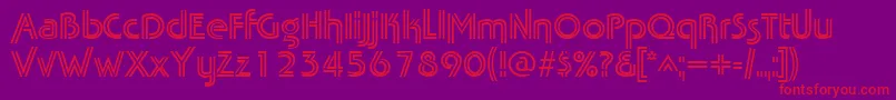 TabathafrescoRegular Font – Red Fonts on Purple Background