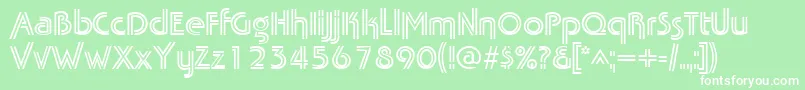 TabathafrescoRegular Font – White Fonts on Green Background