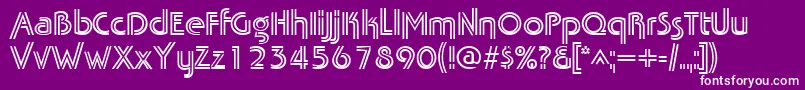 TabathafrescoRegular-Schriftart – Weiße Schriften auf violettem Hintergrund