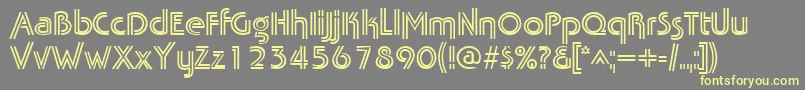 TabathafrescoRegular Font – Yellow Fonts on Gray Background