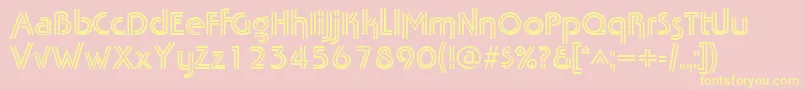 TabathafrescoRegular Font – Yellow Fonts on Pink Background