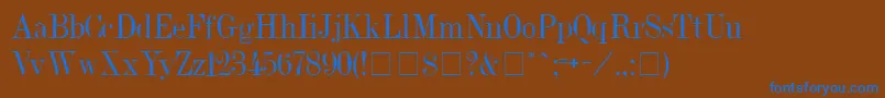 Dubielplain Font – Blue Fonts on Brown Background