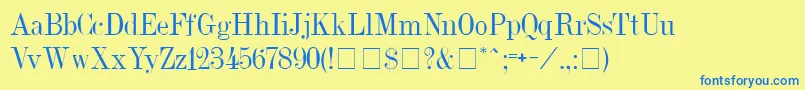 Dubielplain Font – Blue Fonts on Yellow Background