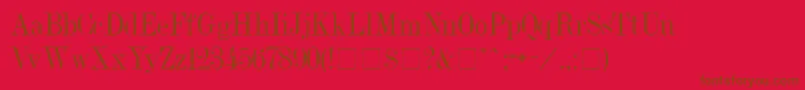 Dubielplain-Schriftart – Braune Schriften auf rotem Hintergrund