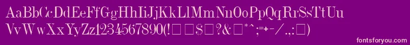 Dubielplain Font – Pink Fonts on Purple Background