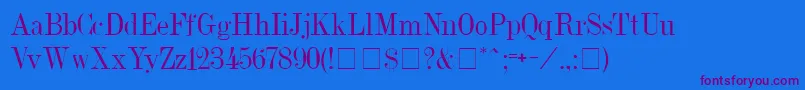 Dubielplain Font – Purple Fonts on Blue Background