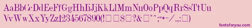 Dubielplain Font – Purple Fonts on Pink Background