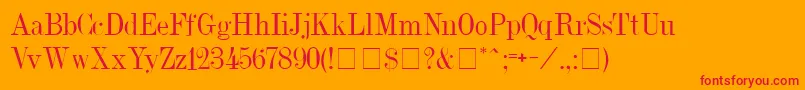 Dubielplain Font – Red Fonts on Orange Background