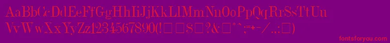 Dubielplain-Schriftart – Rote Schriften auf violettem Hintergrund