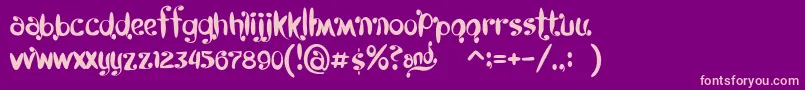 Kyboshed Font – Pink Fonts on Purple Background