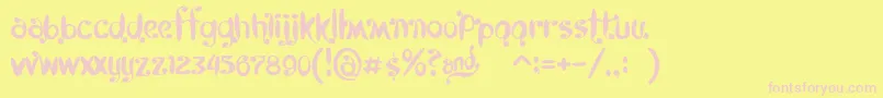 Kyboshed Font – Pink Fonts on Yellow Background