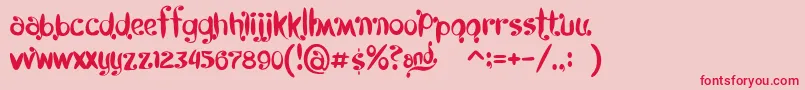 Kyboshed Font – Red Fonts on Pink Background