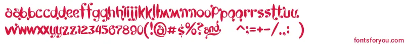 Kyboshed Font – Red Fonts on White Background